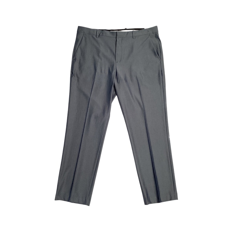 Perry Ellis Portfolio Modern Fit Mens Check Dress Pants Med Grey 34 x 34