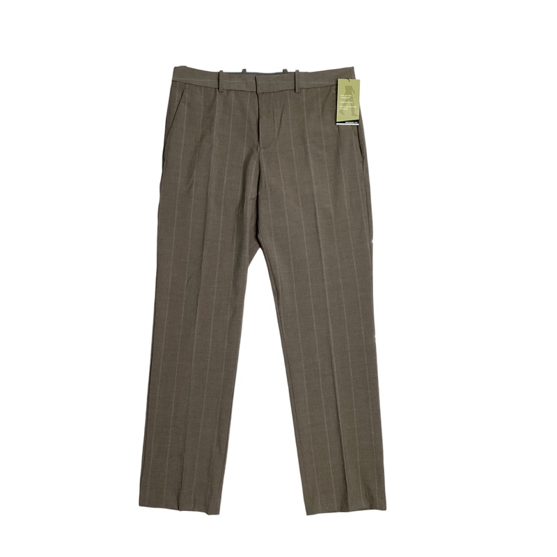 Perry Ellis Portfolio Modern Fit Stretch Suit Dress Pants Dark Beige 40 x 30