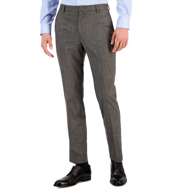 Tommy Hilfiger Mens Modern Fit Stretch Performance Dress Pants Brown 32 x 32