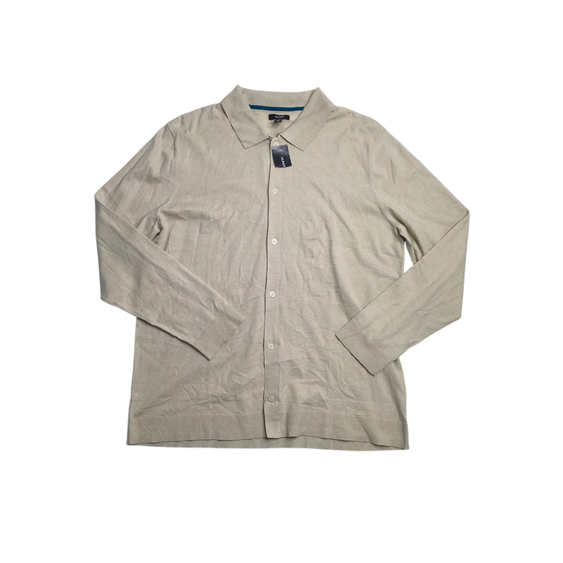 Alfani Men's Refined Regular Fit Textured Cardigan  Brown Rice Beige Small