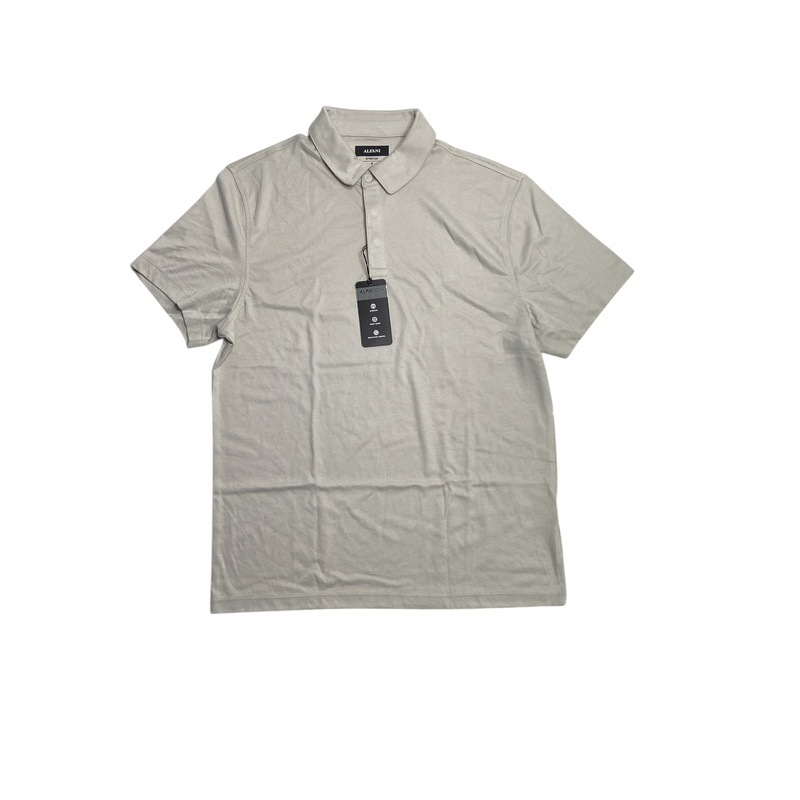Alfani Mens AlfaTech Stretch Solid Polo Shirt Moonstruck Beige Medium
