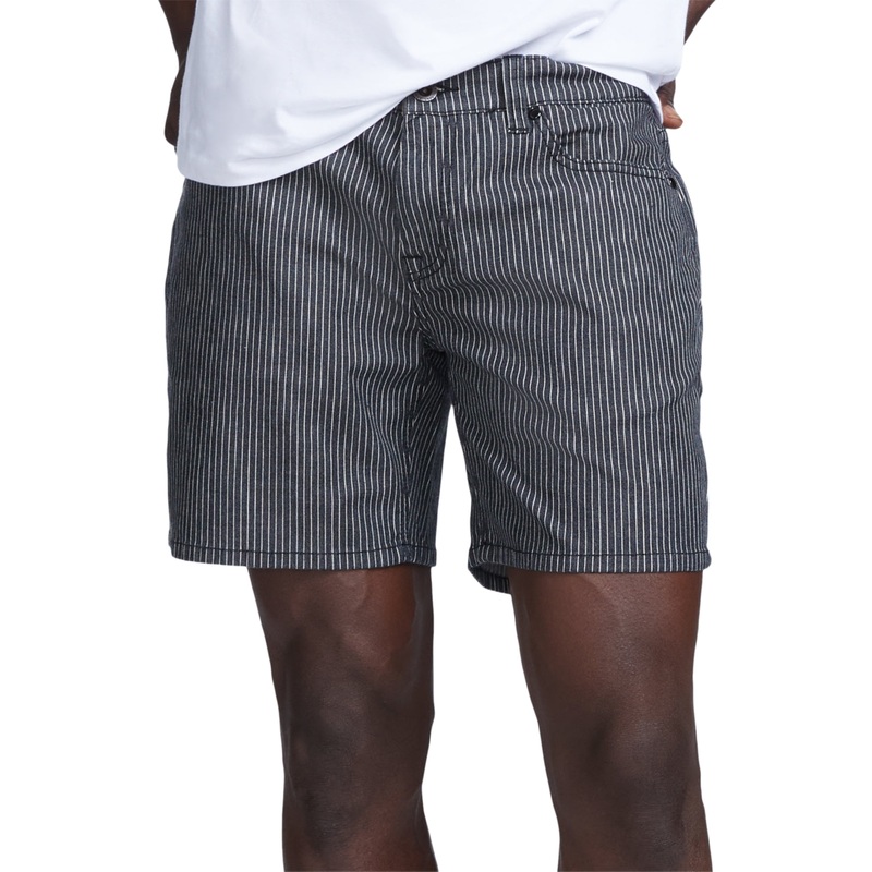 Caterpillar Men's Pinstripe Shorts Blue White 40 x 7 inseam