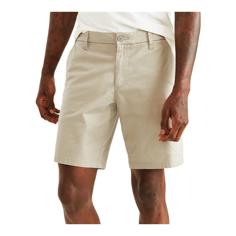 Dockers Mens Big Tall Ultimate Flat Front Shorts Porcelain Khaki Beige 46 x 9.5