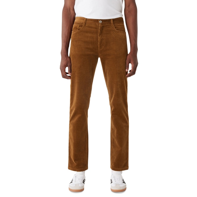 Frank And Oak Men's Slim Fit Five Pocket Stretch Corduroy Pants Camel 30 x 32
