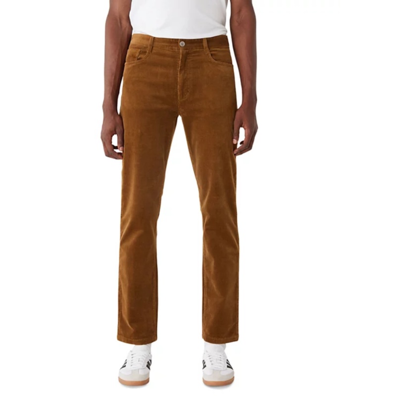 Frank And Oak Men's Slim Fit Five Pocket Stretch Corduroy Pants Camel 38 x 34