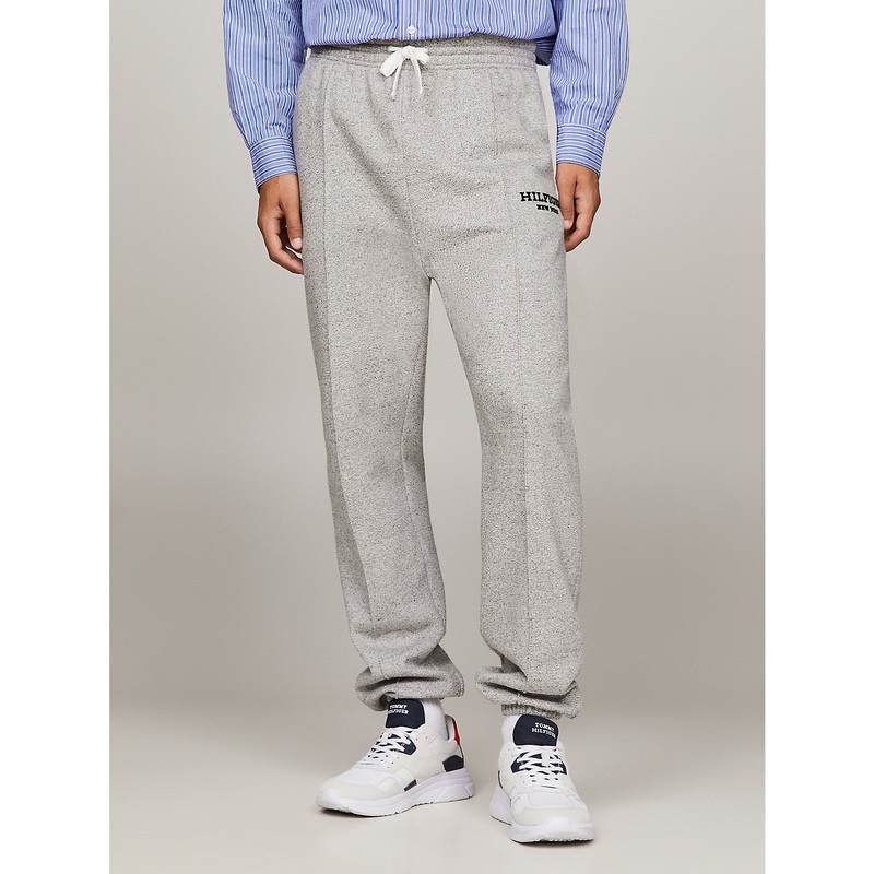 Tommy Hilfiger Mens Monotype Mouline Sweatpants Dark Grey Heather Pants Small