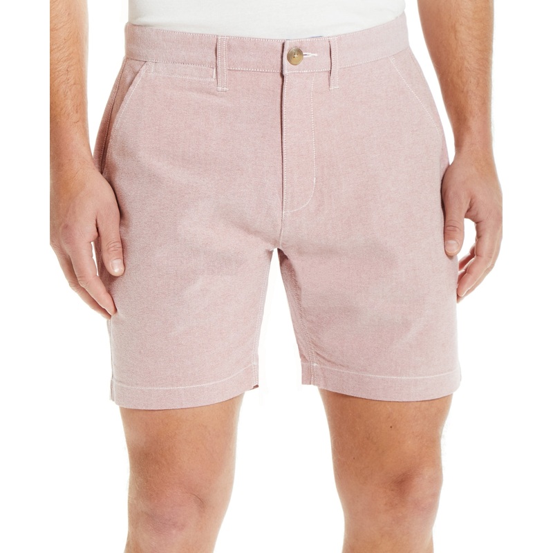 Weatherproof Vintage Men's Stretch Cotton Flat Front Shorts Chili Oil Red 42 x 7