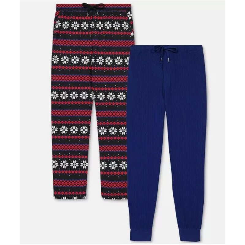 GAP Men's 2-Pk. 1 waffle-knit fabric and 1 jogger-leg silhouette. XL Blue Red