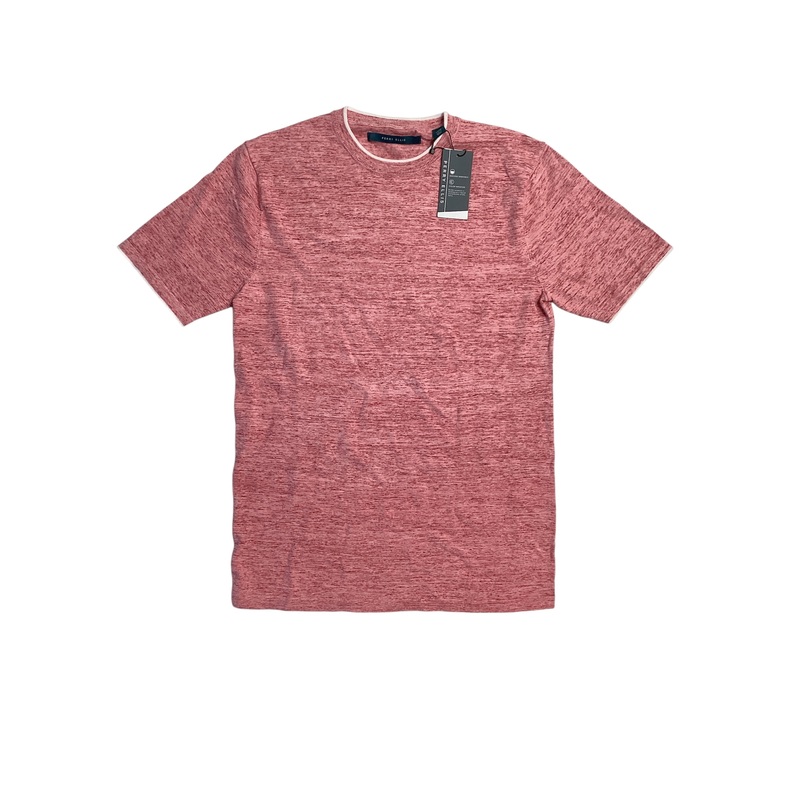 Perry Ellis Mens Space Dyed Short Sleeve T Shirt Wild Rose 2XL