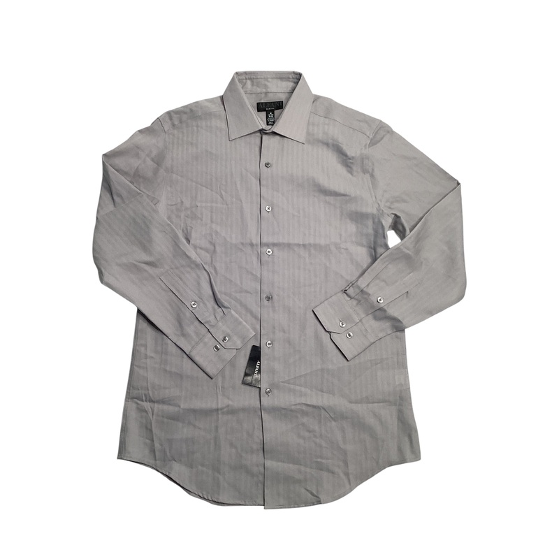 Alfani Mens Slim Fit Performance Button Down Shirt Grey 15 15.2 32 33