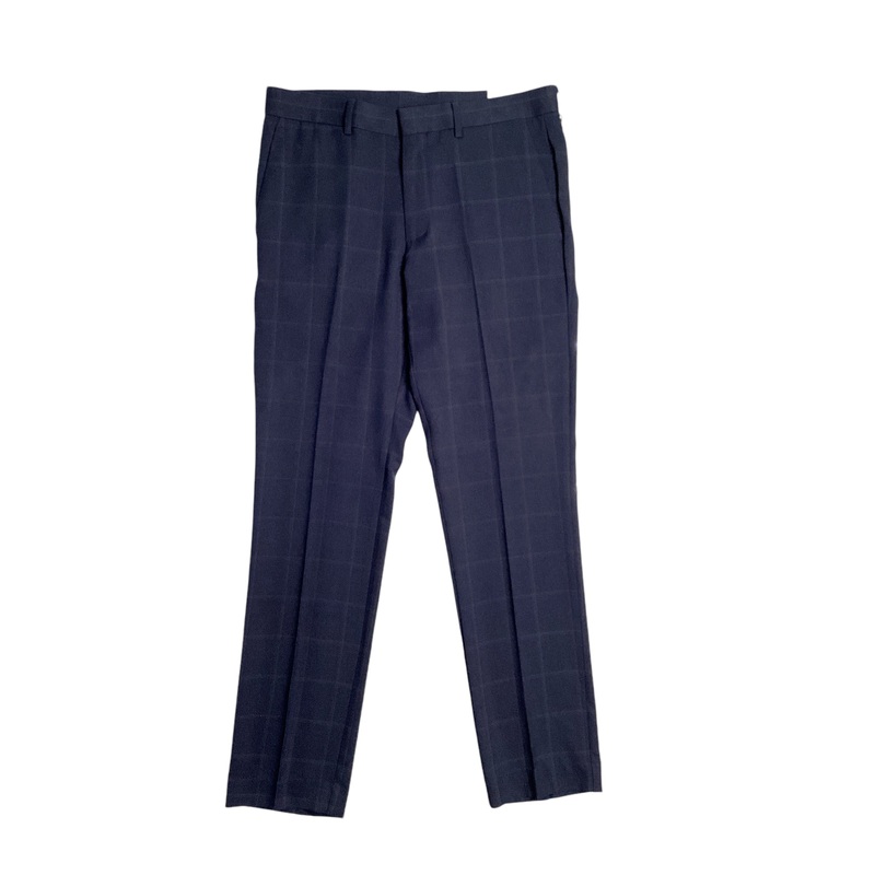 Perry Ellis Portfolio Mens Slim Fit Twill Dress Pants Dark Navy 36 x 32