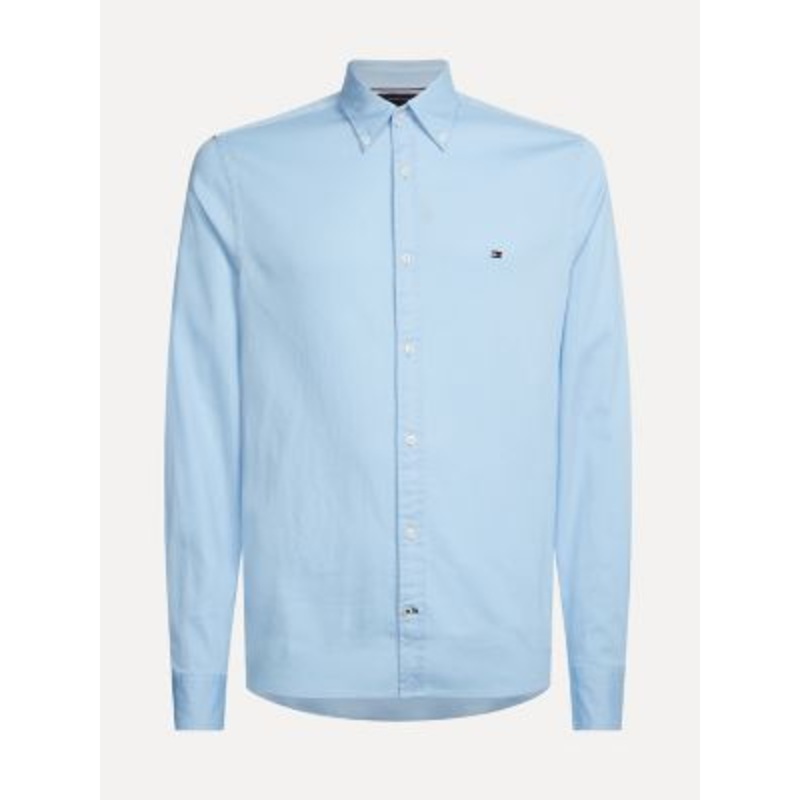 Tommy Hilfiger Mens Core Flex Trim Fit Dobby Button Down Shirt Calm Blue 2XL