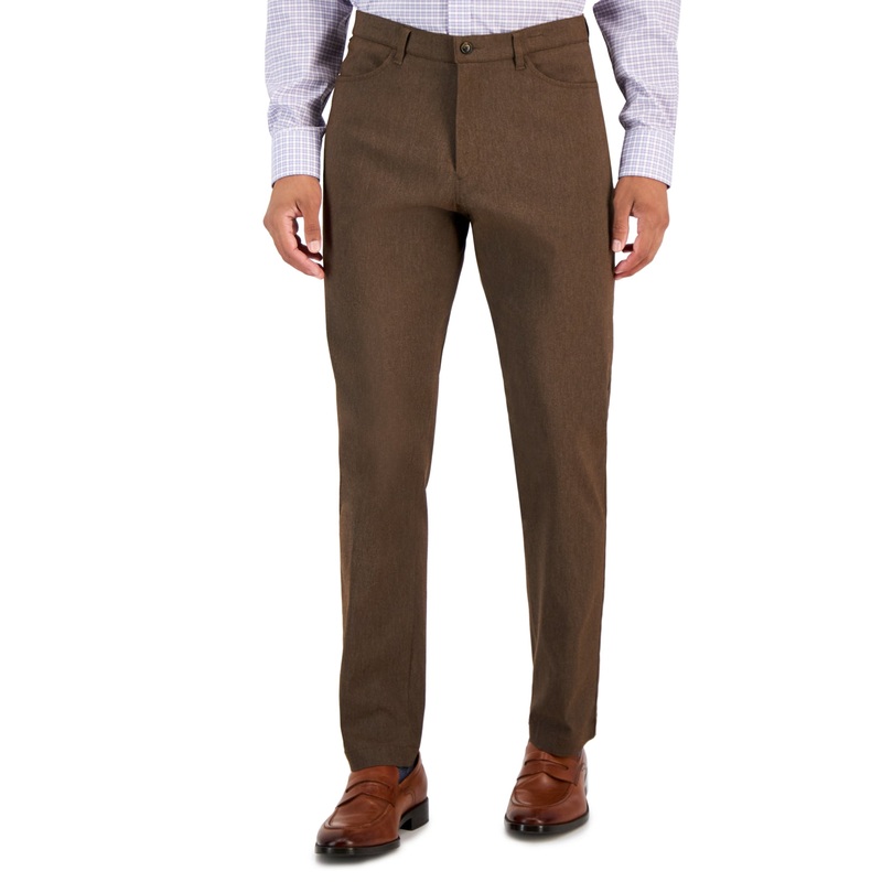 Tommy Hilfiger Mens Twill Flex Pants Med Brown 40 x 30