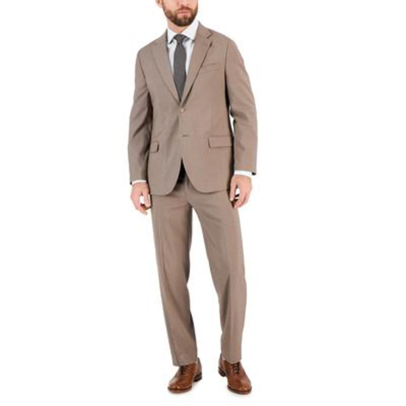 Nautica Mens Modern-Fit Bi-Stretch Suit Jacket ONLY 40R Taupe