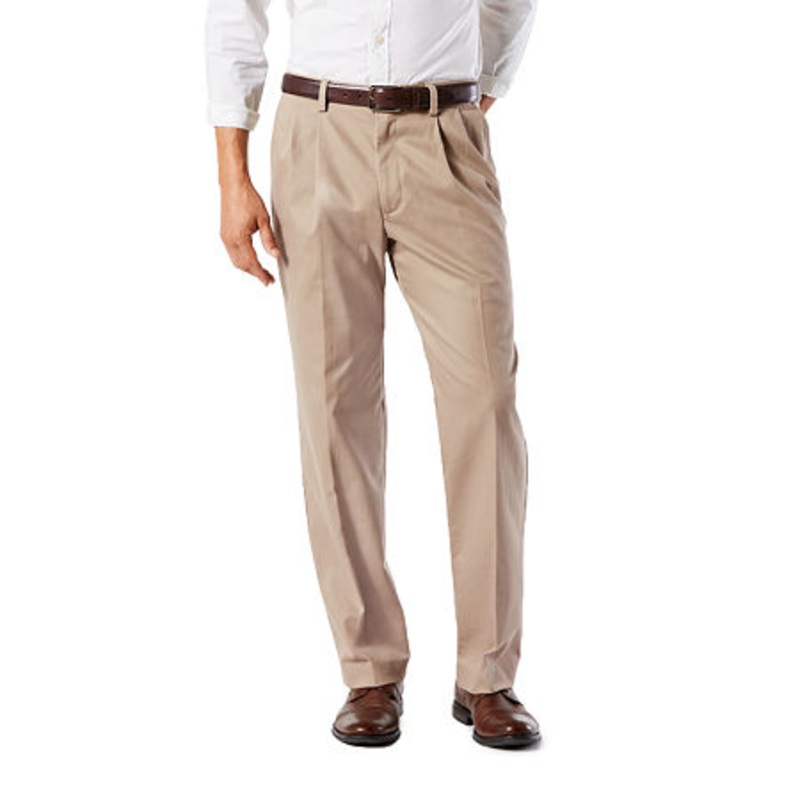 Dockers Mens Big Tall Easy Stretch Khaki Pants Dark Beige 40 x 36