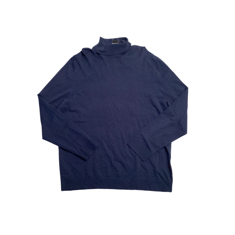 Alfani Mens Long Sleeve Turtleneck Sweater Neo Navy Blue XL