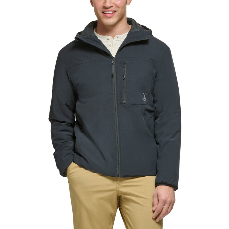 Bass Outdoor Mens Performance Hooded Jacket Coat Black Beauty XXL