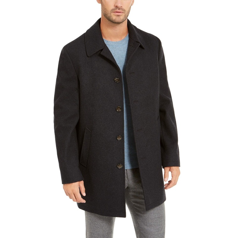 Lauren Ralph Lauren Mens Classic-Fit Ledric Overcoat Coat 48R Charcoal