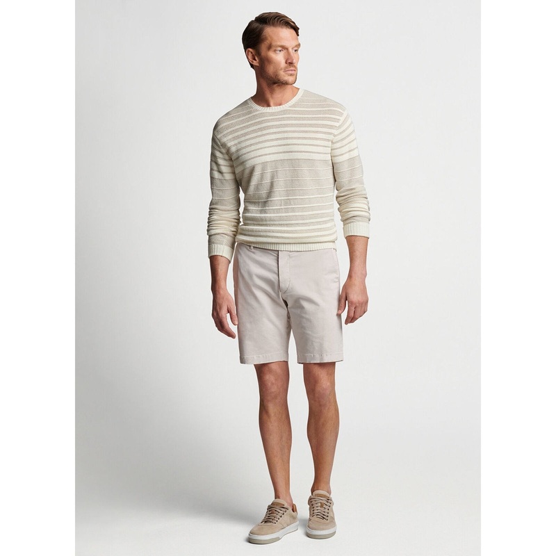 Peter Millar Concorde Garment-Dyed Short Size 40 Beige Khaki Chinos
