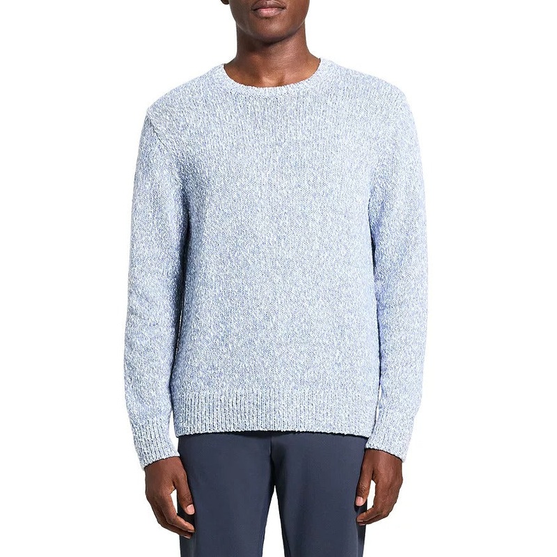Theory Mens Mauno Crewneck Sweater Light Blue Large