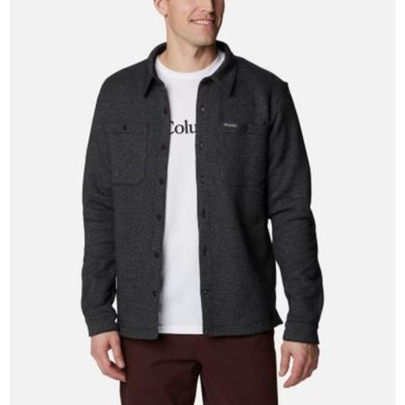 Columbia Mens Great Hart Mountain Shirt Jacket Charcoal XXL