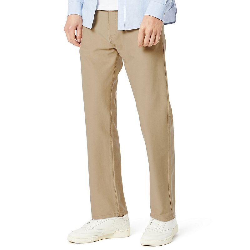 Dockers Men's Straight Fit Comfort Knit Chino Pants Beige 30 x 30