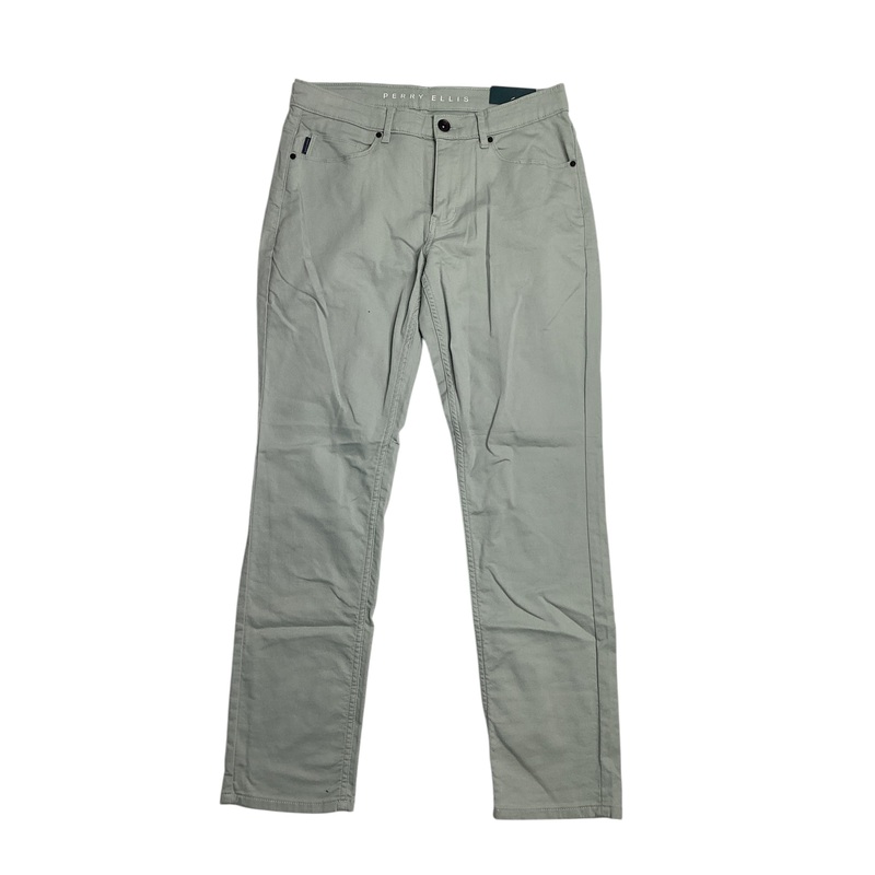 Perry Ellis Men's Slim Fit Knit Pants Aqua Grey 30 x 30