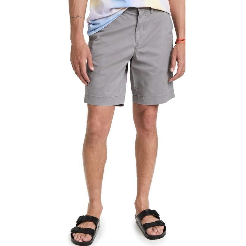 Polo Ralph Lauren Mens Classic Fit 9 Inseam Khaki Shorts Perfect Grey 32"
