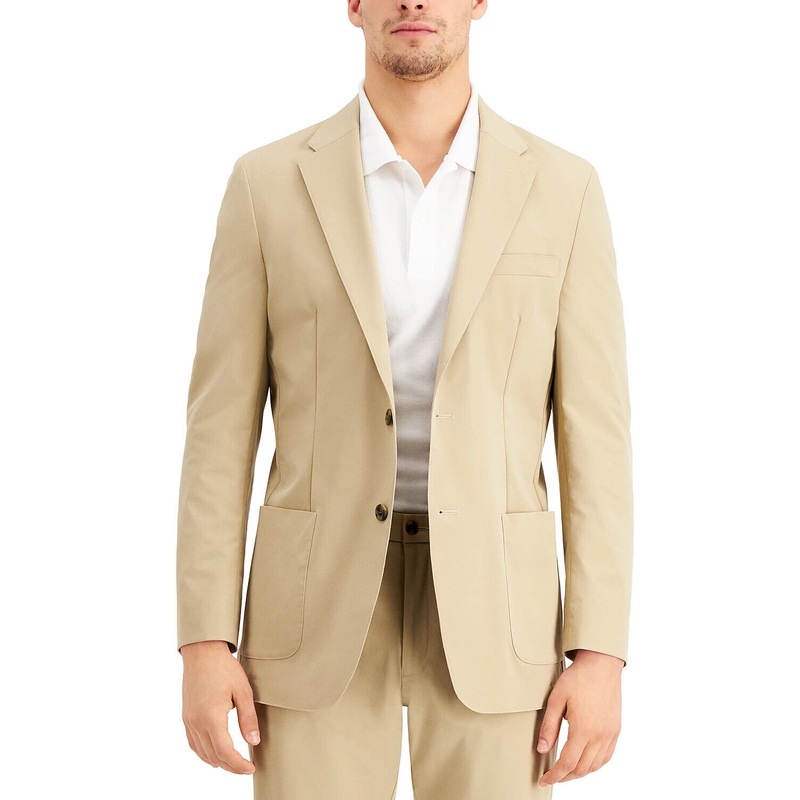 Tommy Hilfiger THTECH Men's Modern Fit Stretch Beige Sport Coat 38R