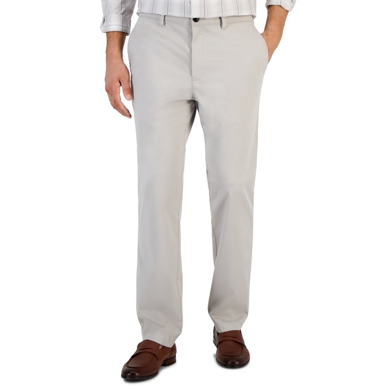 Alfani Men's Easy Stretch Pants London Plane Grey 34 x 32