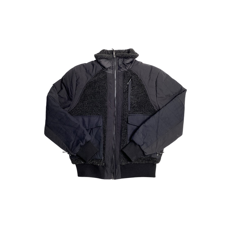 BASS OUTDOOR Men's Mixed-Media Full-Zip Bomber Jacket Small Black