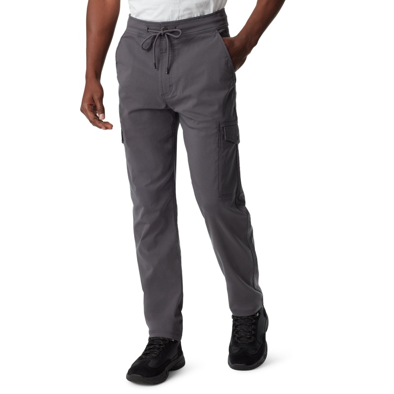 Bass Outdoor Men's Slim Straight Fit Cargo Jogger Pants Forged Iron Grey 34