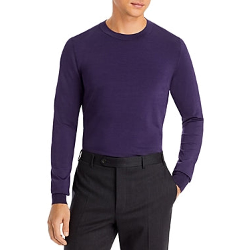 HUGO BOSS Men's San Cesar V Crewneck Sweater Purple Medium