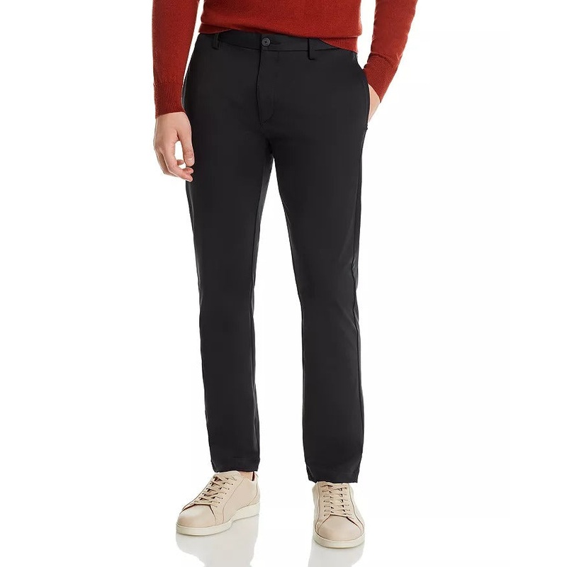 Hugo Boss Mens Slim Fit Flat Front David  Pants Black 30 x 32