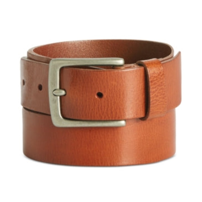 Perry Ellis Men's Tan Beige Basic Belt Size 30 Regular