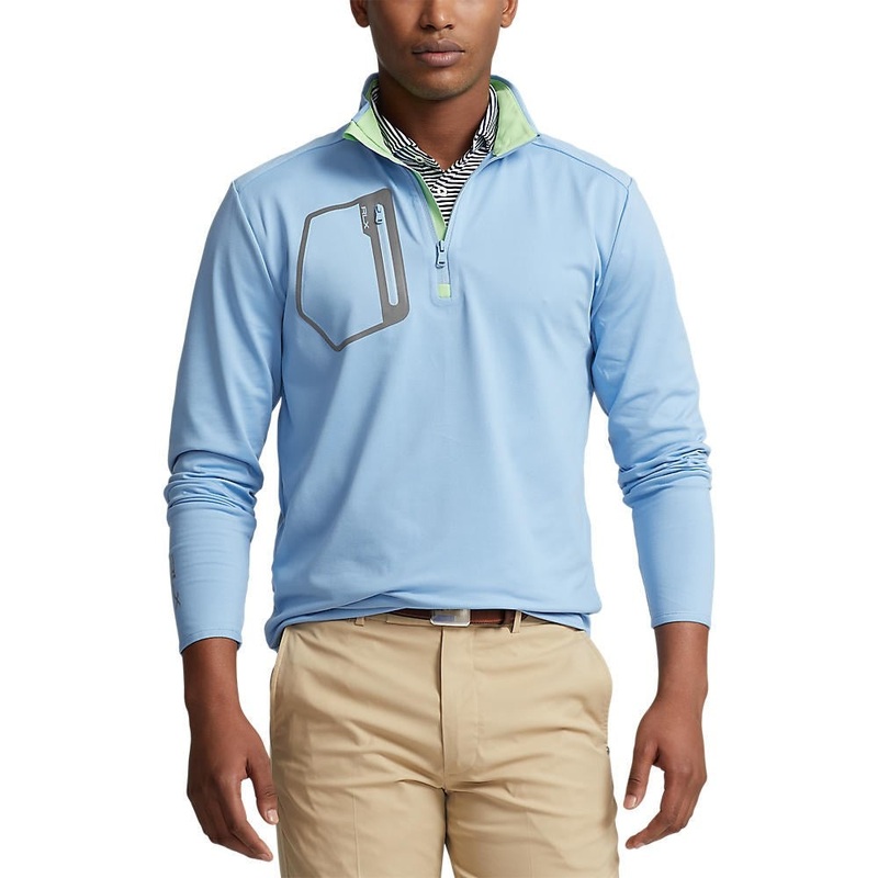 Polo Ralph Lauren Mens Jersey Quarter Zip Mock Neck Golf Sweatshirt Large