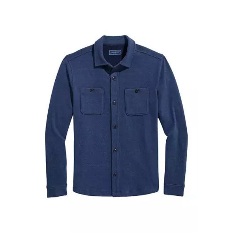 Vineyard Vines Mens Calm Water Shirt Jacket Shacket Coat Blue Small