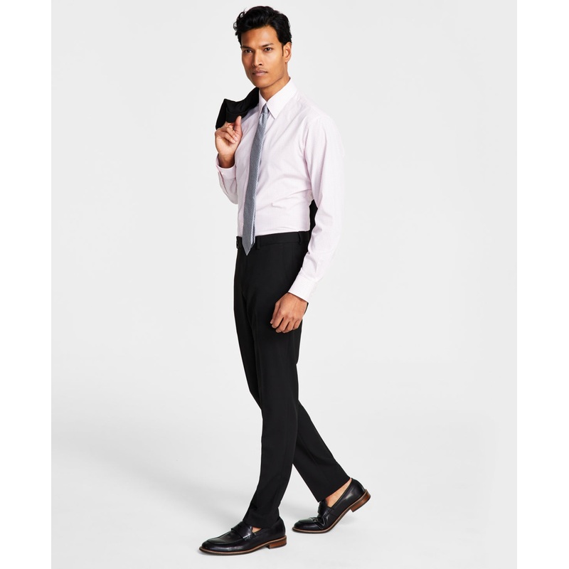 Ben Sherman Men's Skinny Fit Stretch Suit Dress Pants Black 30 x 30