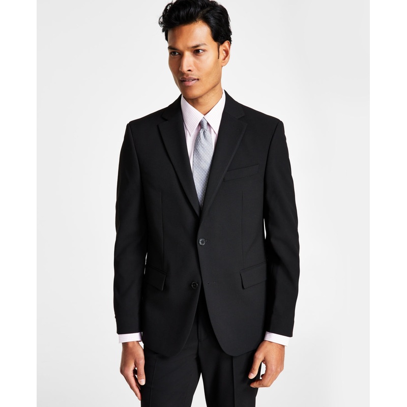 Ben Sherman Men's Skinny Fit Stretch Suit Dress Pants Black Solid 29 x 29