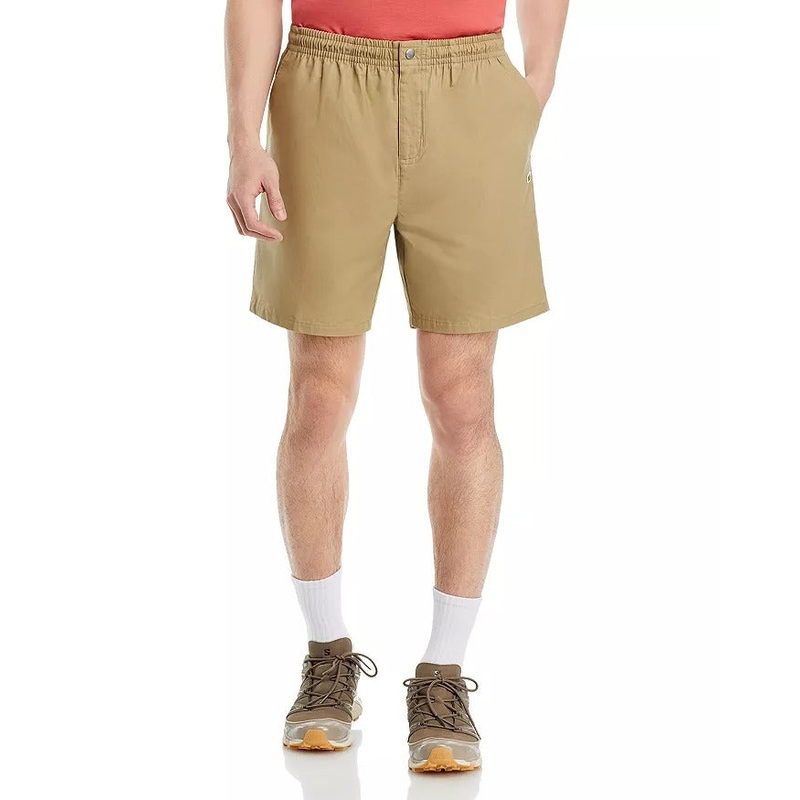 Lacoste Men's Relaxed Fit 7 Inch Casual Shorts Beige XS