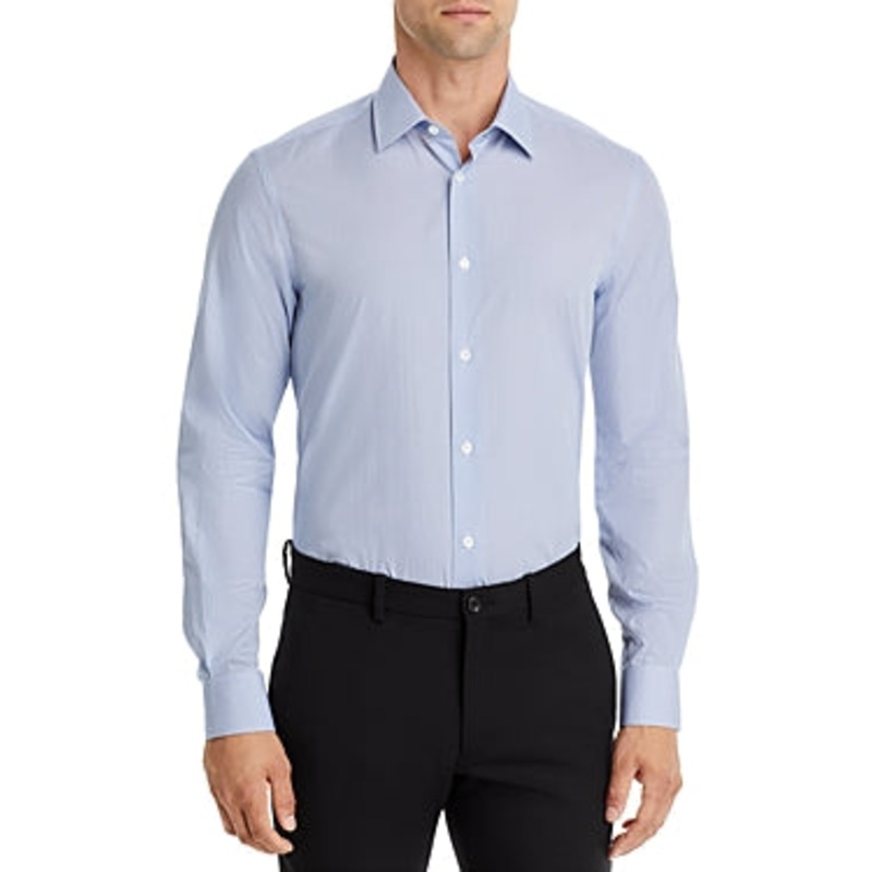 Paul Smith Mens Tailored Fit Button Down Shirt Light Blue 15.5 Medium