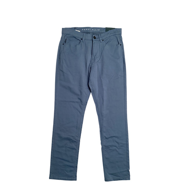 Perry Ellis Men's Slim Fit Stretch Knit 5 Pocket Pants Copen Blue 34 x 30