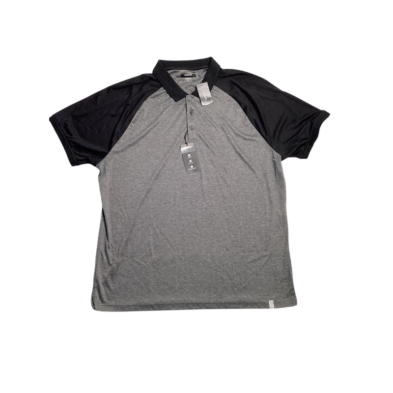 Alfani Men's AlfaTech Short Sleeve Polo Shirt Deep Black 2XL