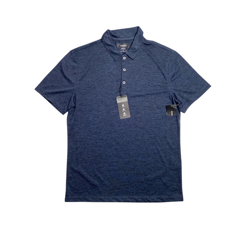 Alfani Men's Classic Fit Ethan Performance Polo Shirt Lucky Blue Small