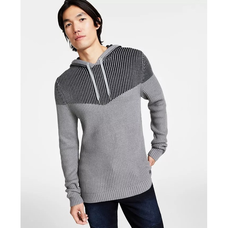 I.N.C. International Concepts Men's Regular-Fit Plaited Hoodie Sweater XS Black