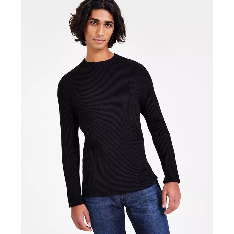 I.N.C. International Concepts Men's Ribbed-Knit Sweater XXL 2XL Black