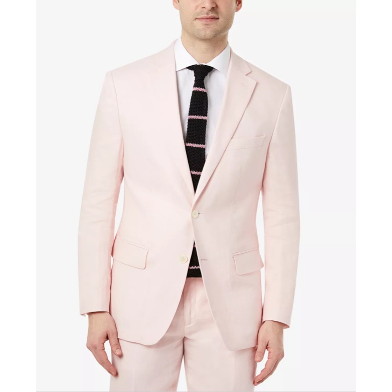 Lauren Ralph Lauren Men's UltraFlex Classic Fit Linen Sport Coats Pink 38S