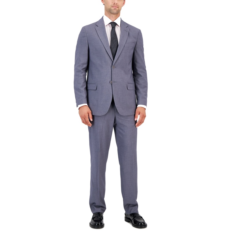 Nautica Men's Modern-Fit Stretch Nested Suit 38R / 32 X 32 Grey Flat Pant