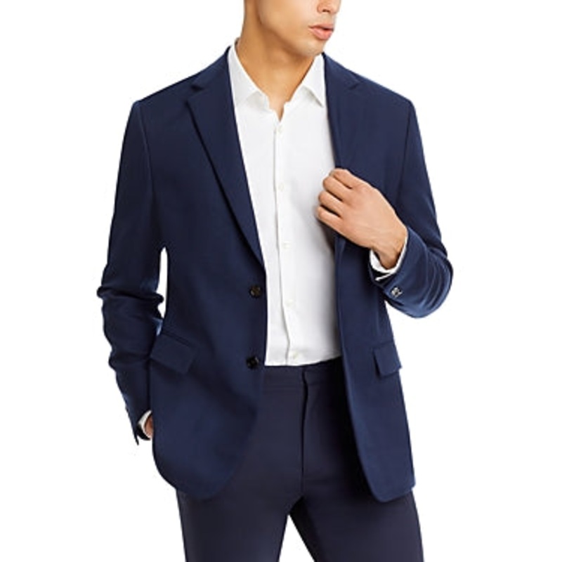 Theory Clinton Hopsack Slim Fit Wool Slim Sport Coat Blazer 40R Navy Blue