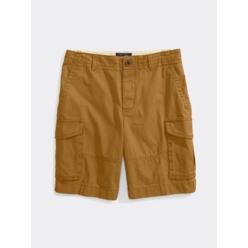 Tommy Hilfiger 10" Cargo Shorts Men's Essential Solid Cargo Shorts Brown 32